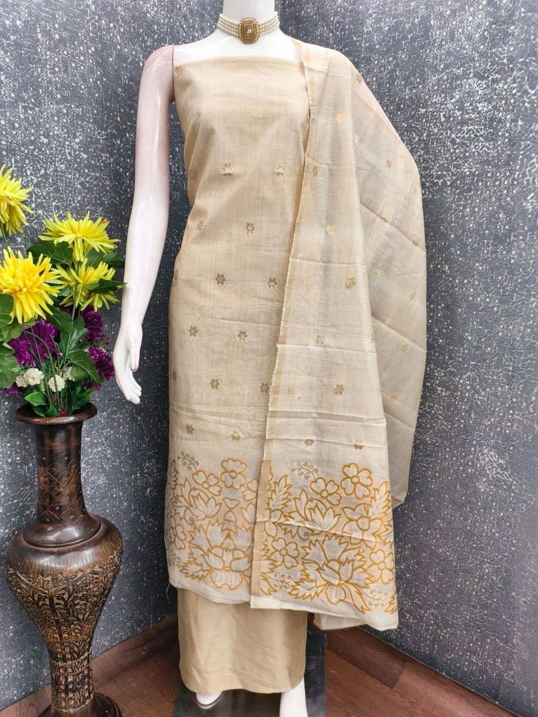 F 13 STUDIO Unstitched Dress Material - view 1