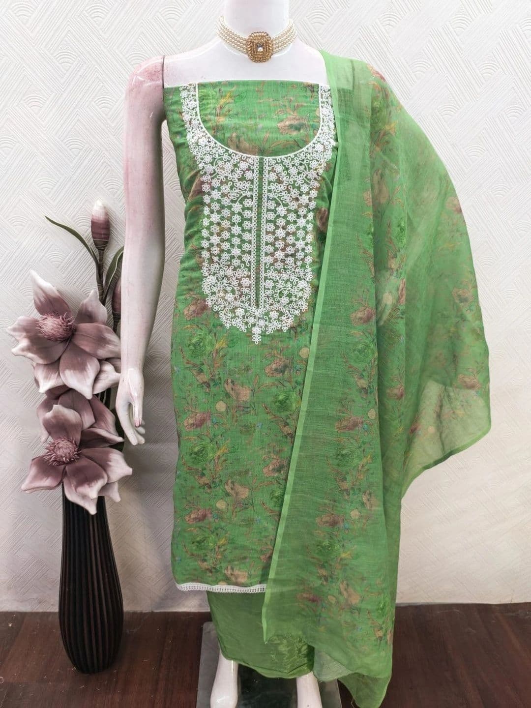 F 13 STUDIO Pure Cotton Unstitched Dress Material thumbnail 2
