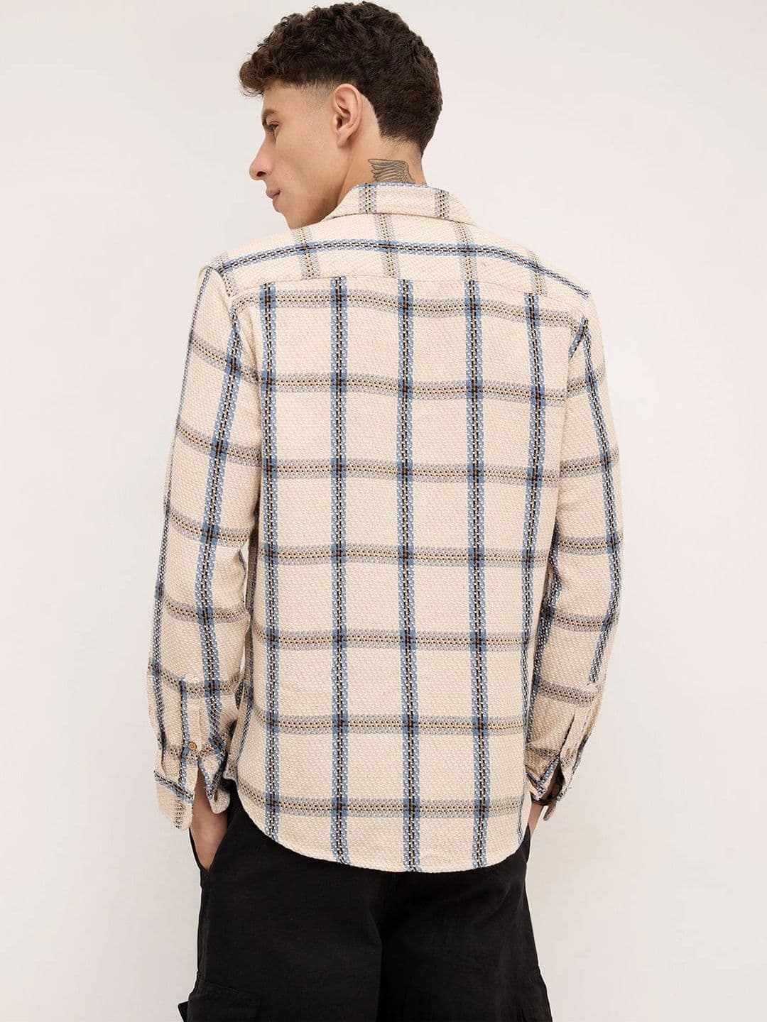 VASTRADO Men Classic Slim Fit Checked Casual Shirt thumbnail 2