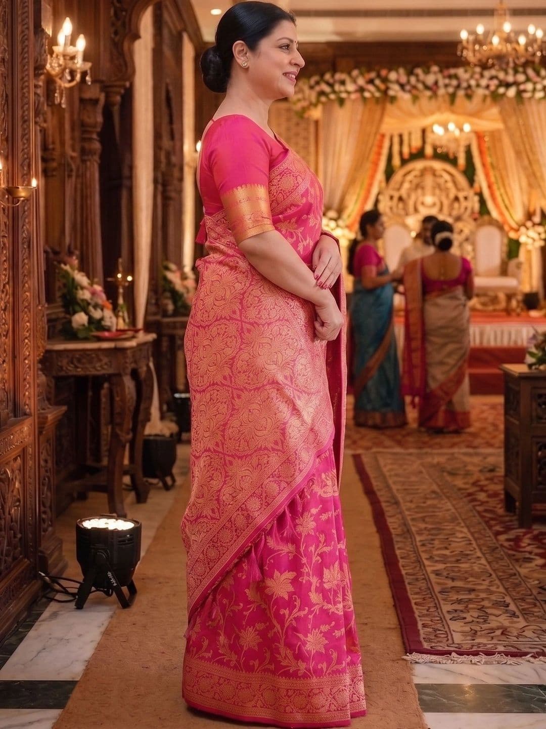 AwadhiCraft Woven Design Zari Art Silk Banarasi Saree thumbnail 3