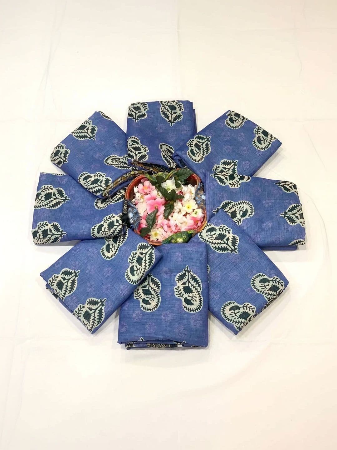 you shop we ship Woven Design Zari Linen Blend Saree thumbnail 4