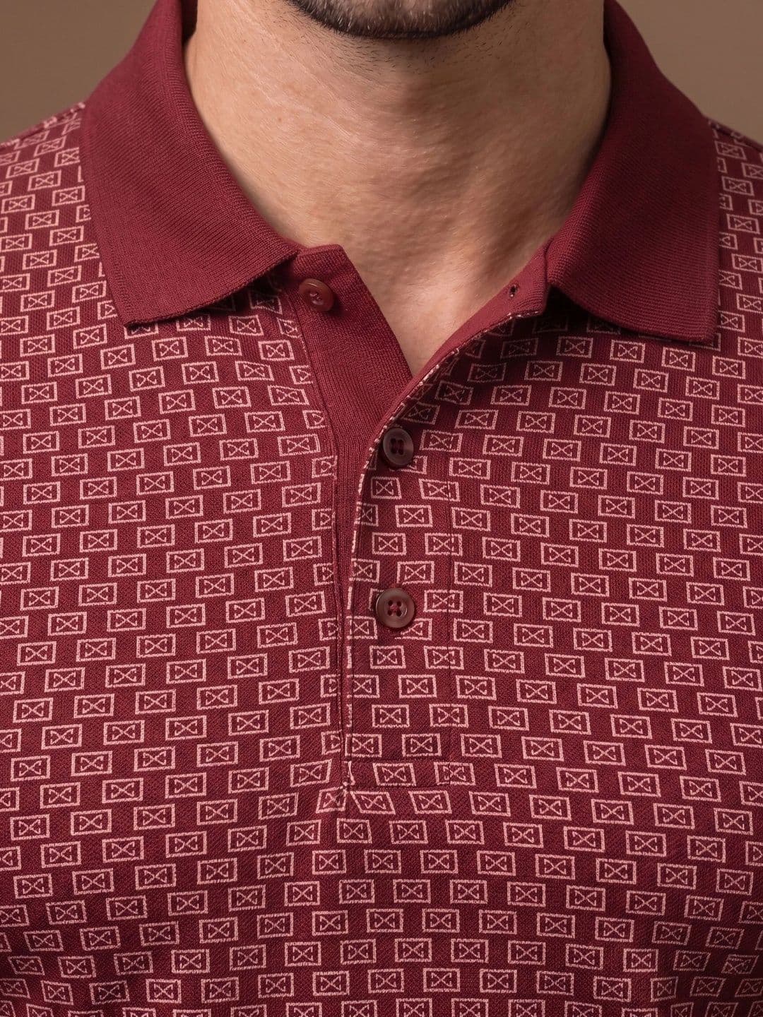 Roadster Men Printed Polo Collar T-shirt thumbnail 2