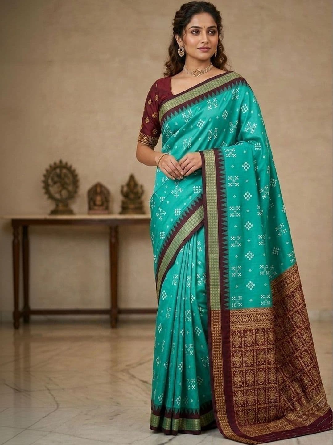 Urban Silk Saree Ethnic Motifs Woven Design Zari Art Silk Sambalpuri Sarees - view 1