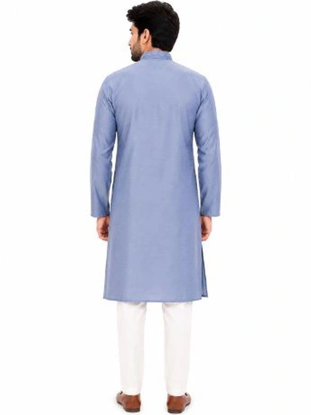 MEHWISH Men Cotton Embroidered Thread Work Handloom Kurta thumbnail 3
