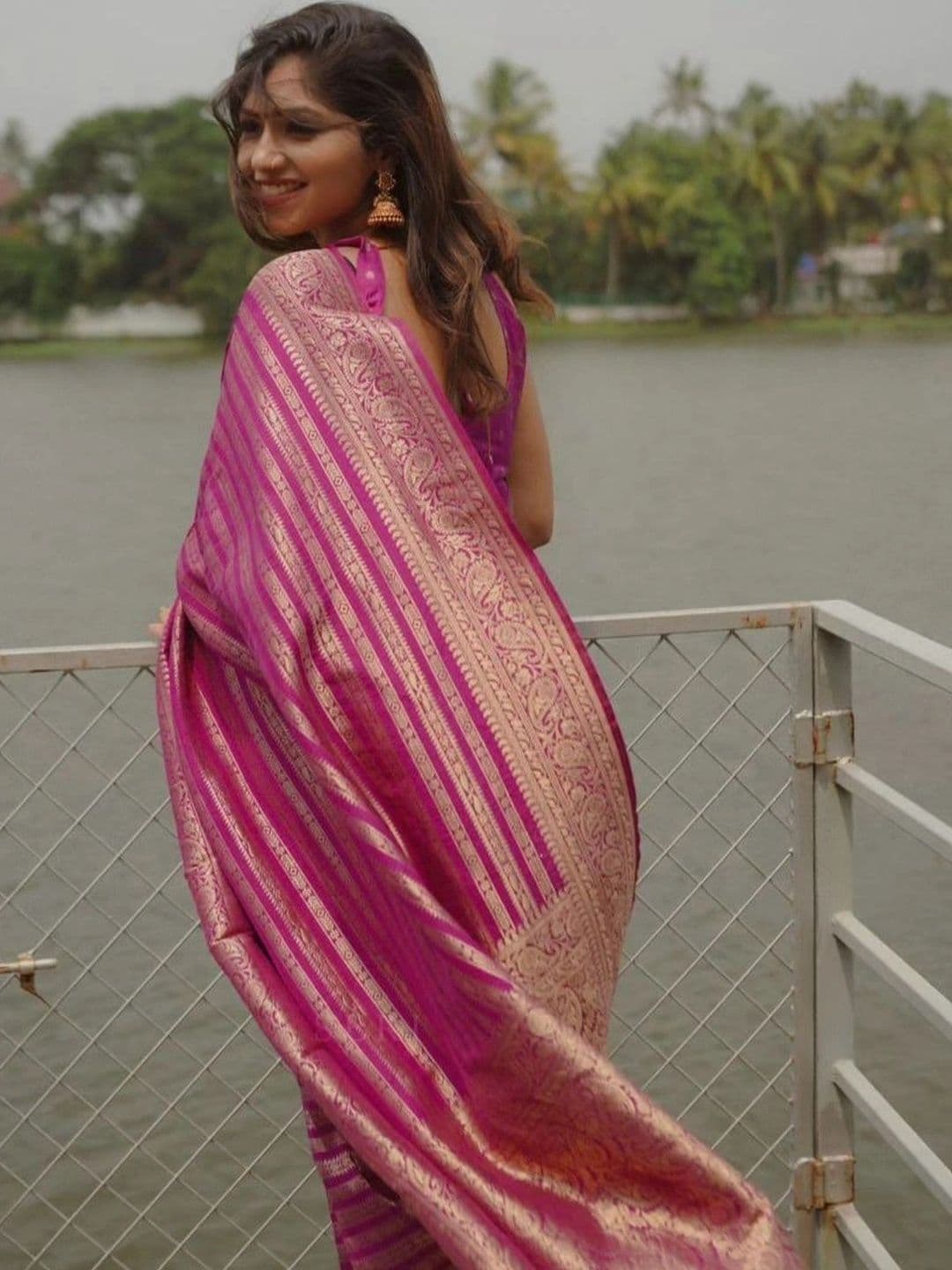revika Woven Design Zari Art Silk Designer Kanjeevaram Saree thumbnail 6