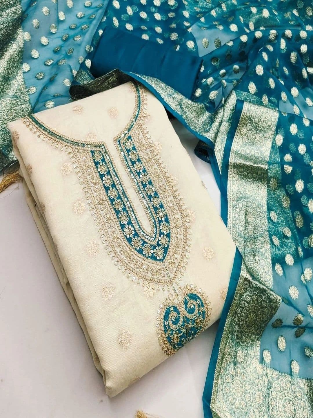 F 13 STUDIO Unstitched Dress Material thumbnail 4