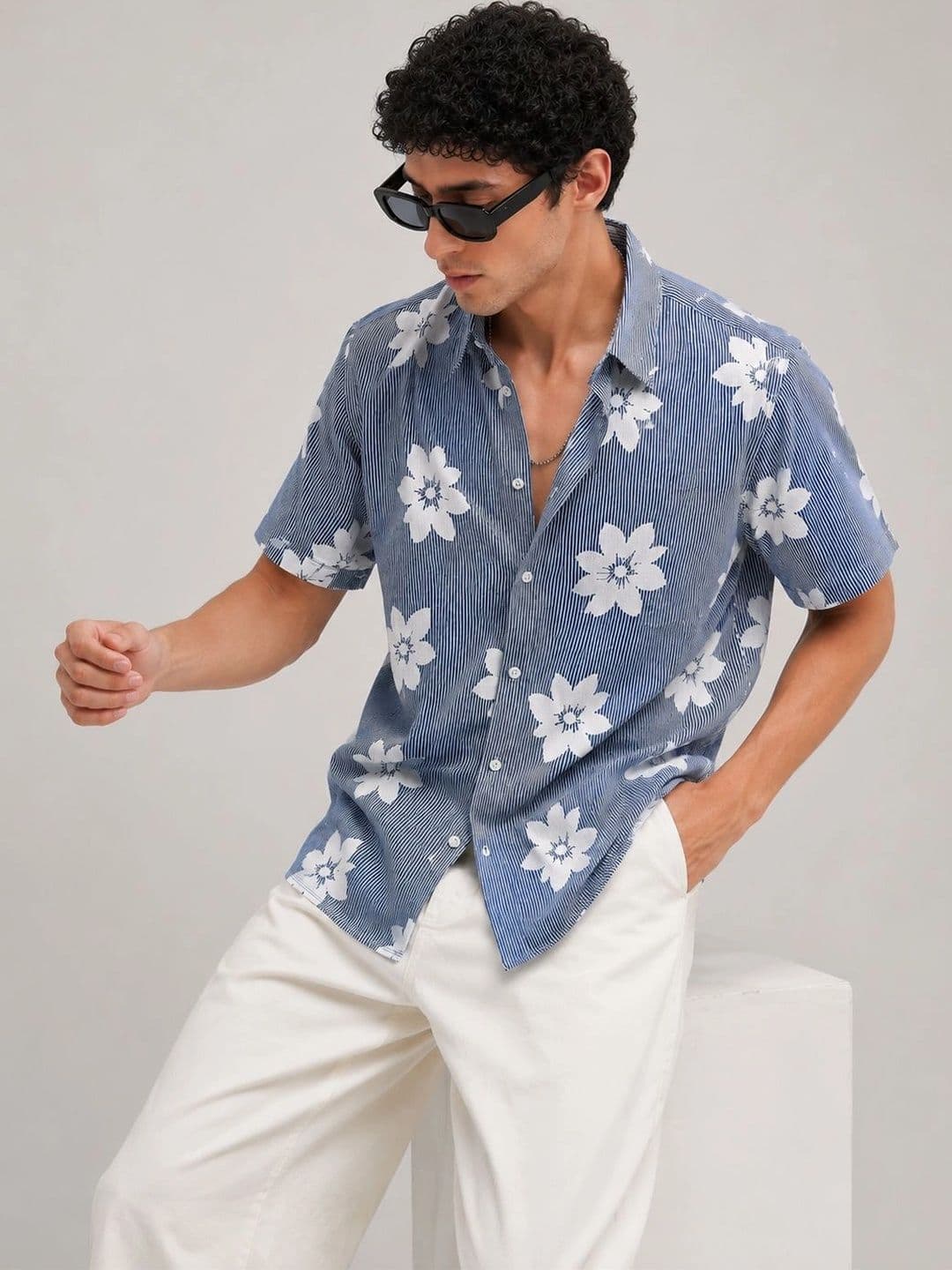 THE OLD MONKEY CO Men Floral Printed Casual Shirt - view 1