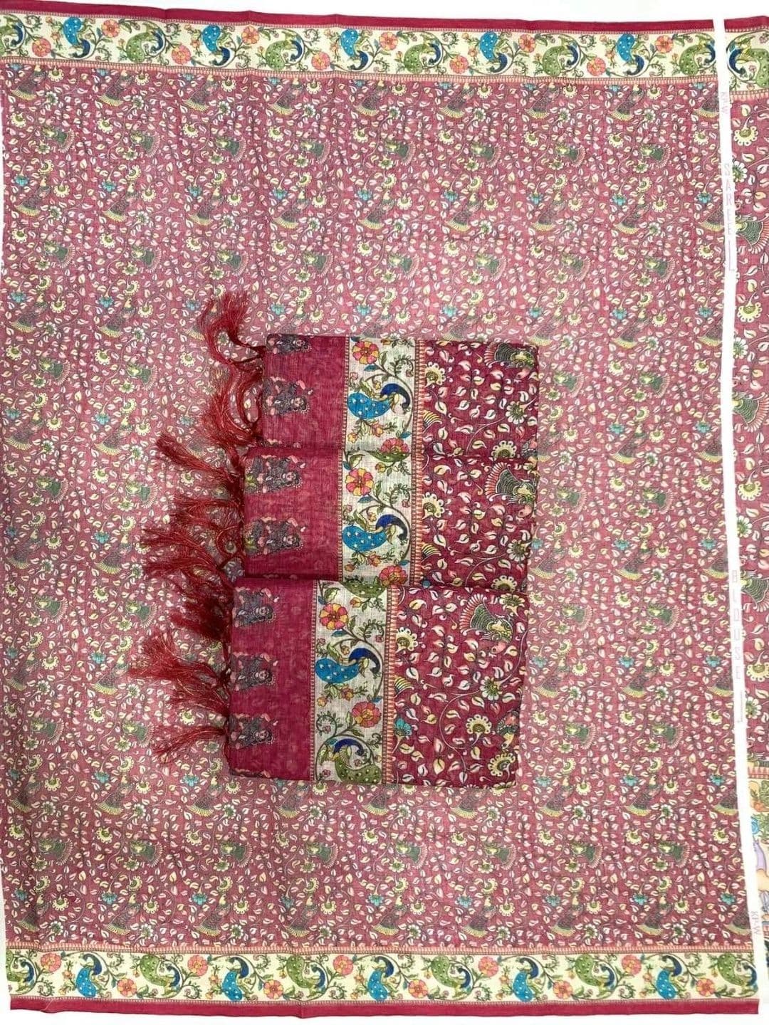 GMK Fashions Woven Design Zari Linen Blend Saree thumbnail 3