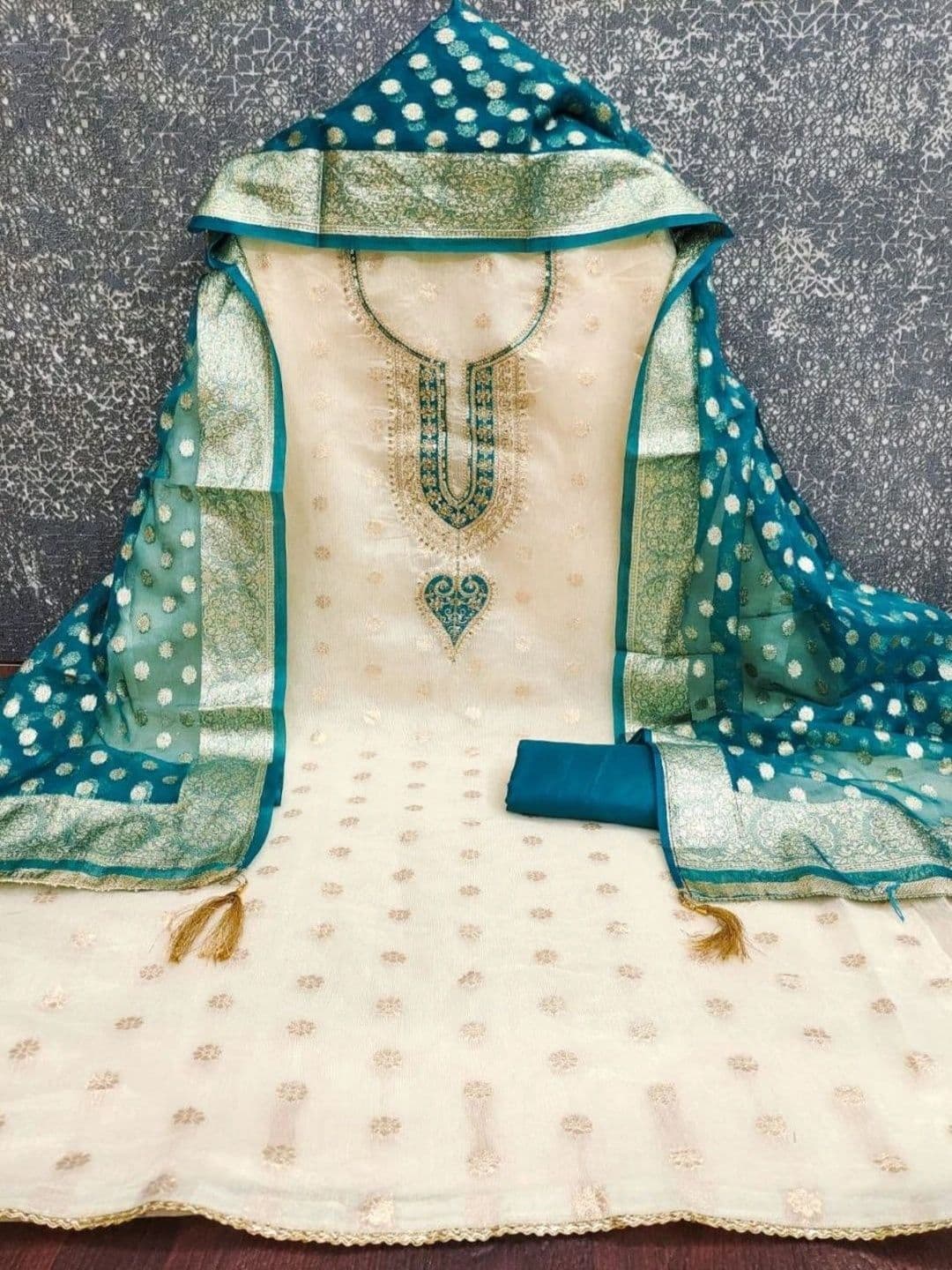 F 13 STUDIO Unstitched Dress Material thumbnail 2