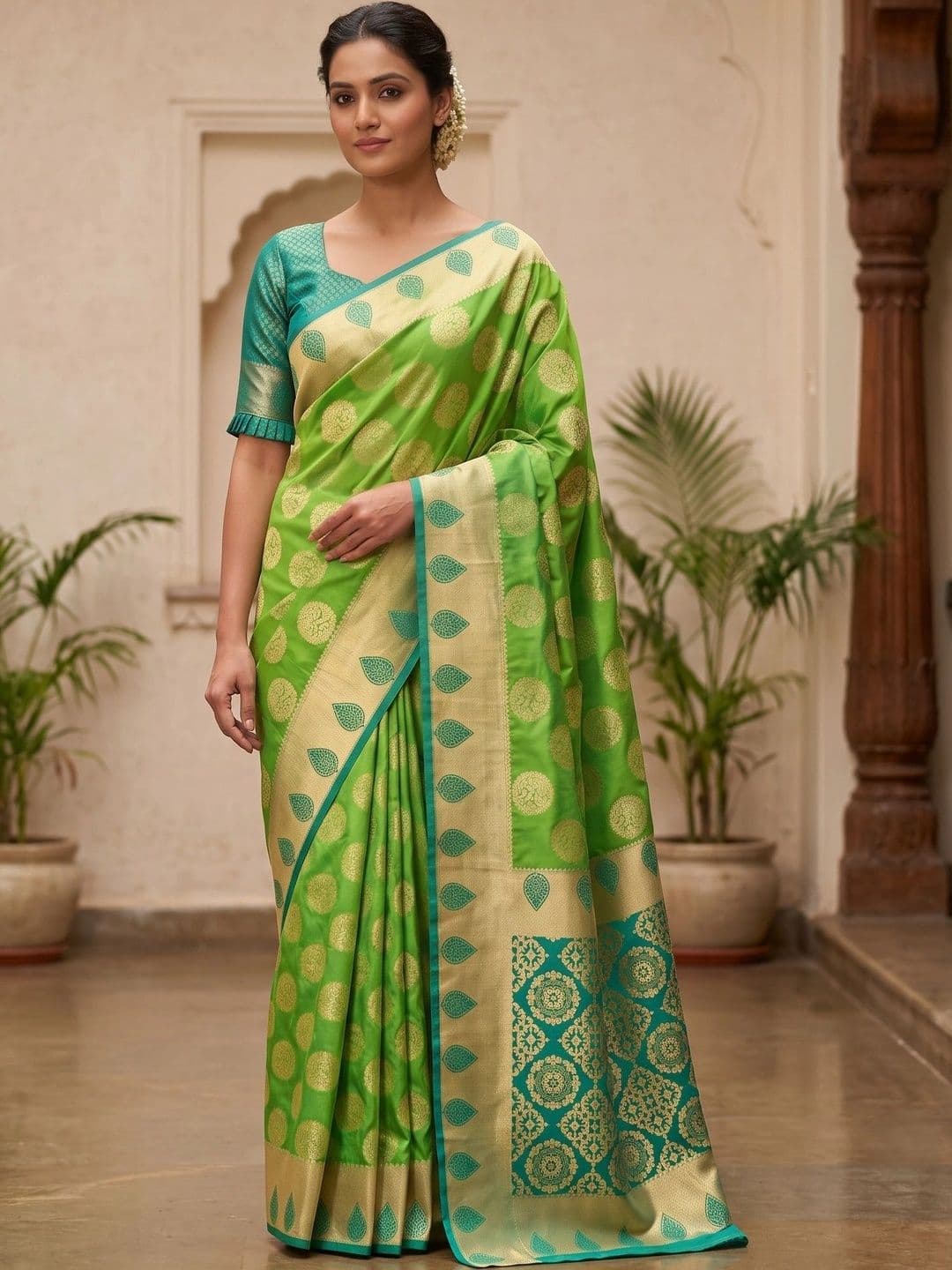ABC ANY BUDY CLEAN Woven Design Zari Art Silk Banarasi Saree - view 1