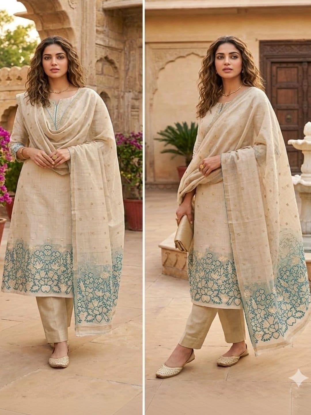 F 13 STUDIO Unstitched Dress Material - view 1