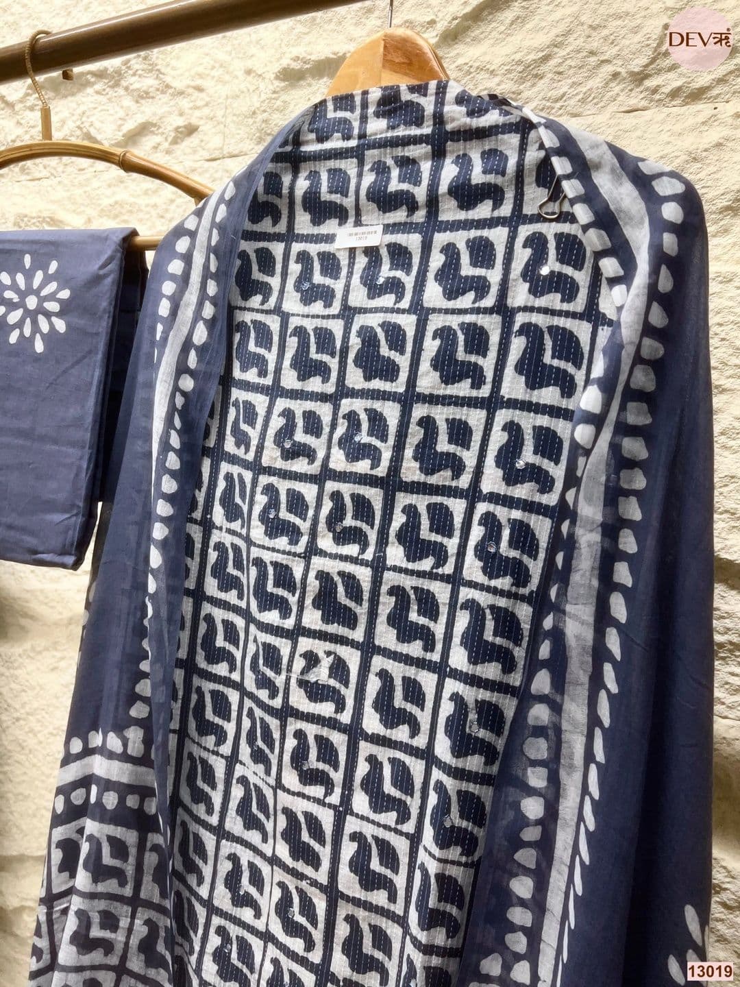 DEVRI Printed Pure Cotton Unstitched Dress Material thumbnail 6