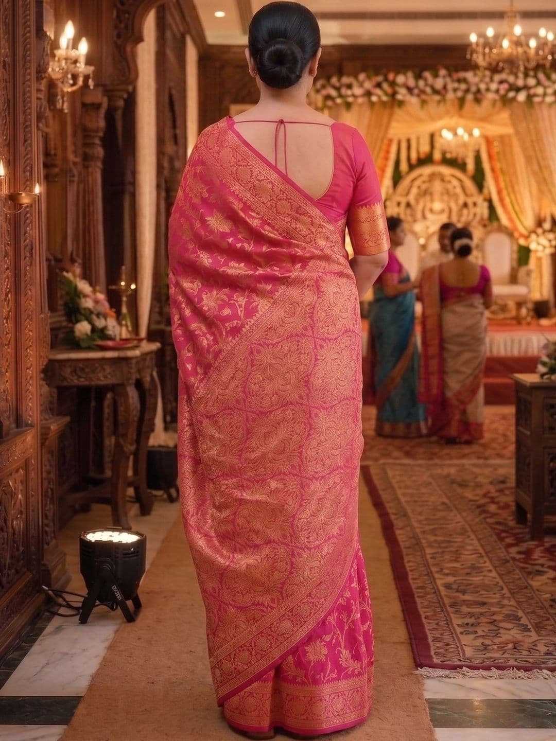 AJ FASHION PLUS Woven Design Zari Art Silk Banarasi Saree thumbnail 3