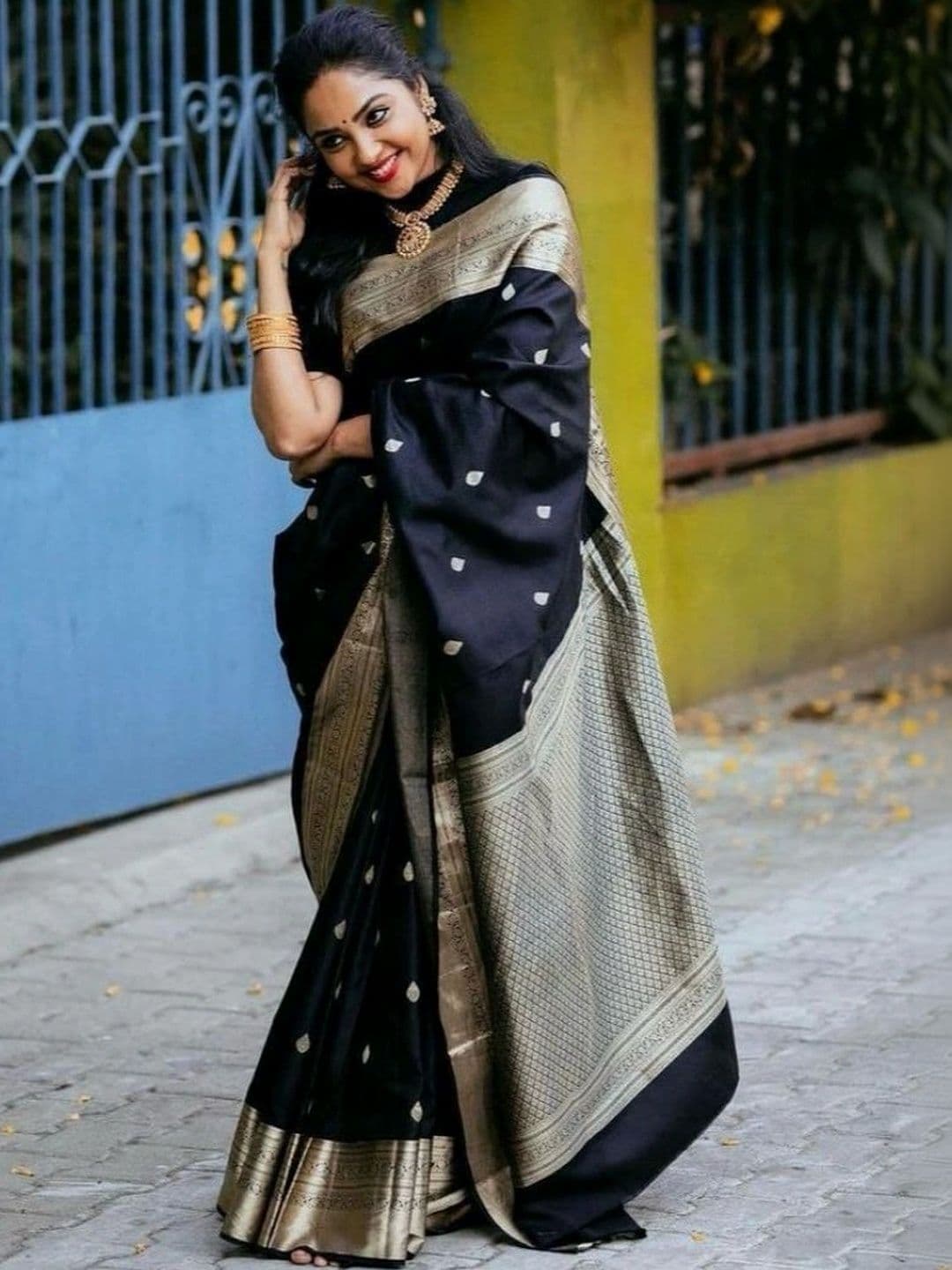 revika Woven Design Zari Art Silk Designer Kanjeevaram Saree thumbnail 5