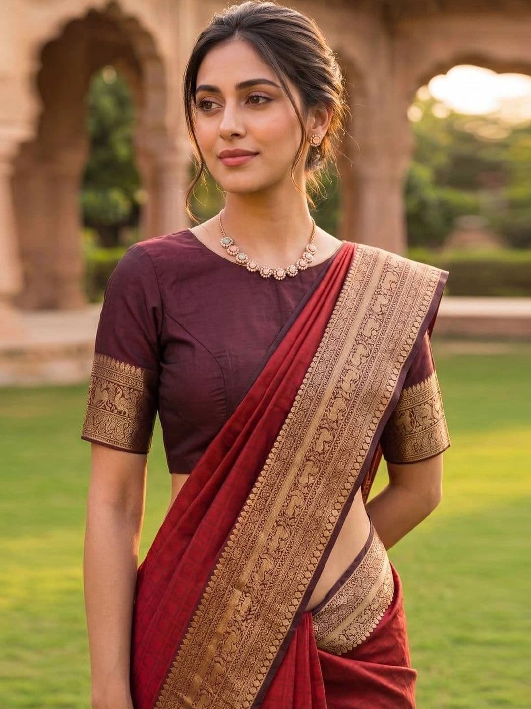 Eecoo Woven Design Zari Art Silk Banarasi Saree thumbnail 6