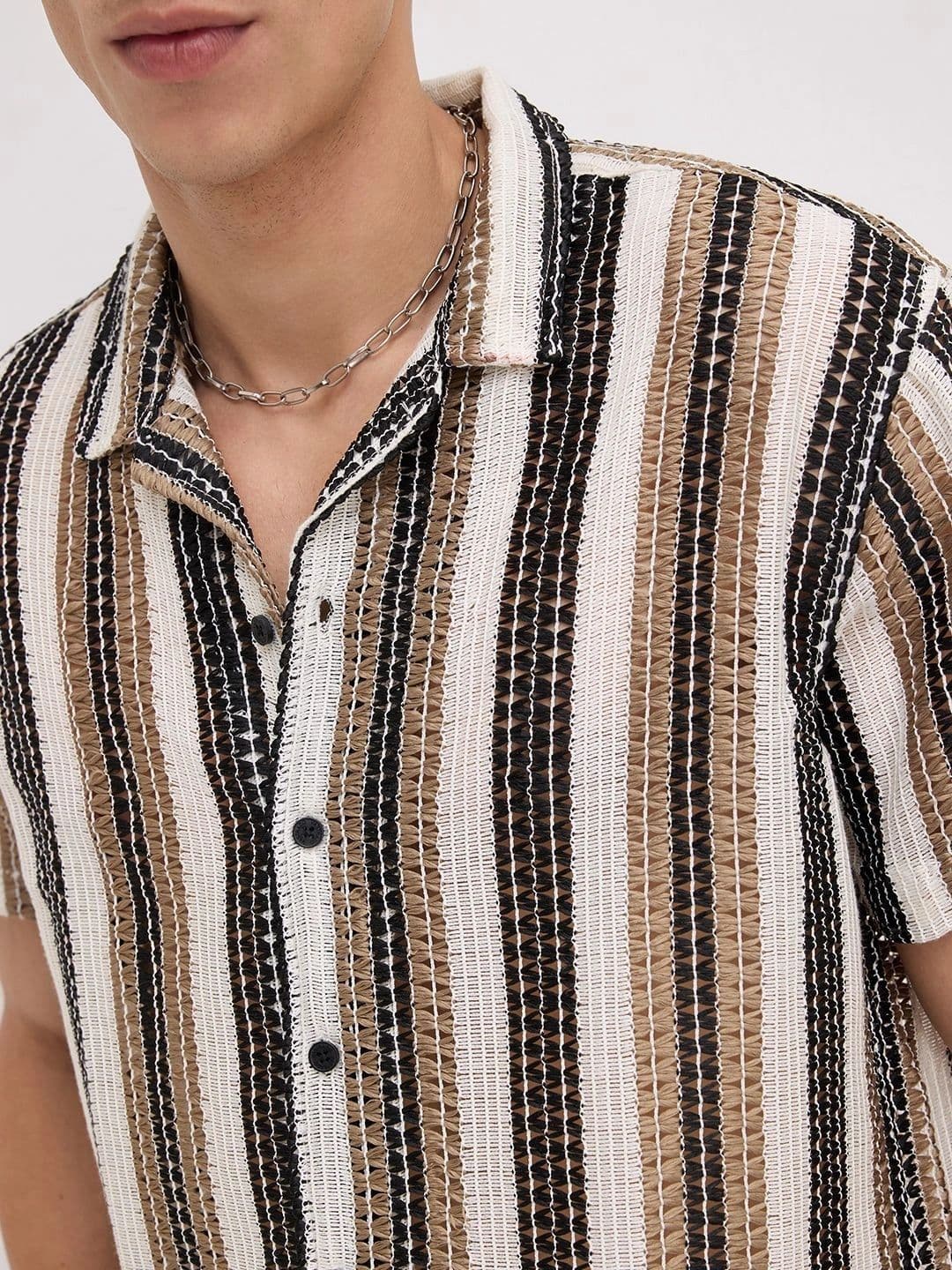 VASTRADO Men Classic Striped Casual Shirt thumbnail 3