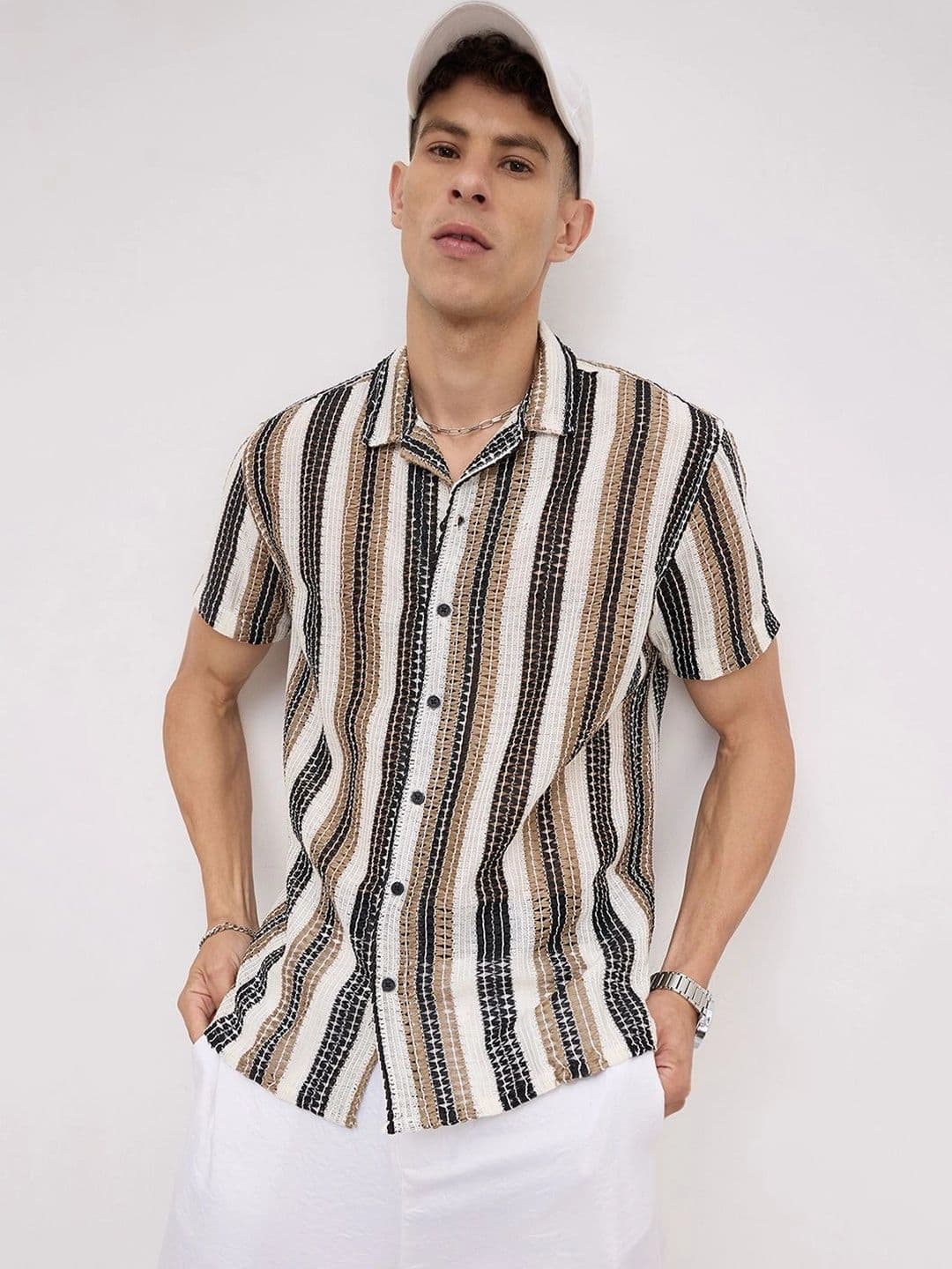 VASTRADO Men Classic Striped Casual Shirt thumbnail 2