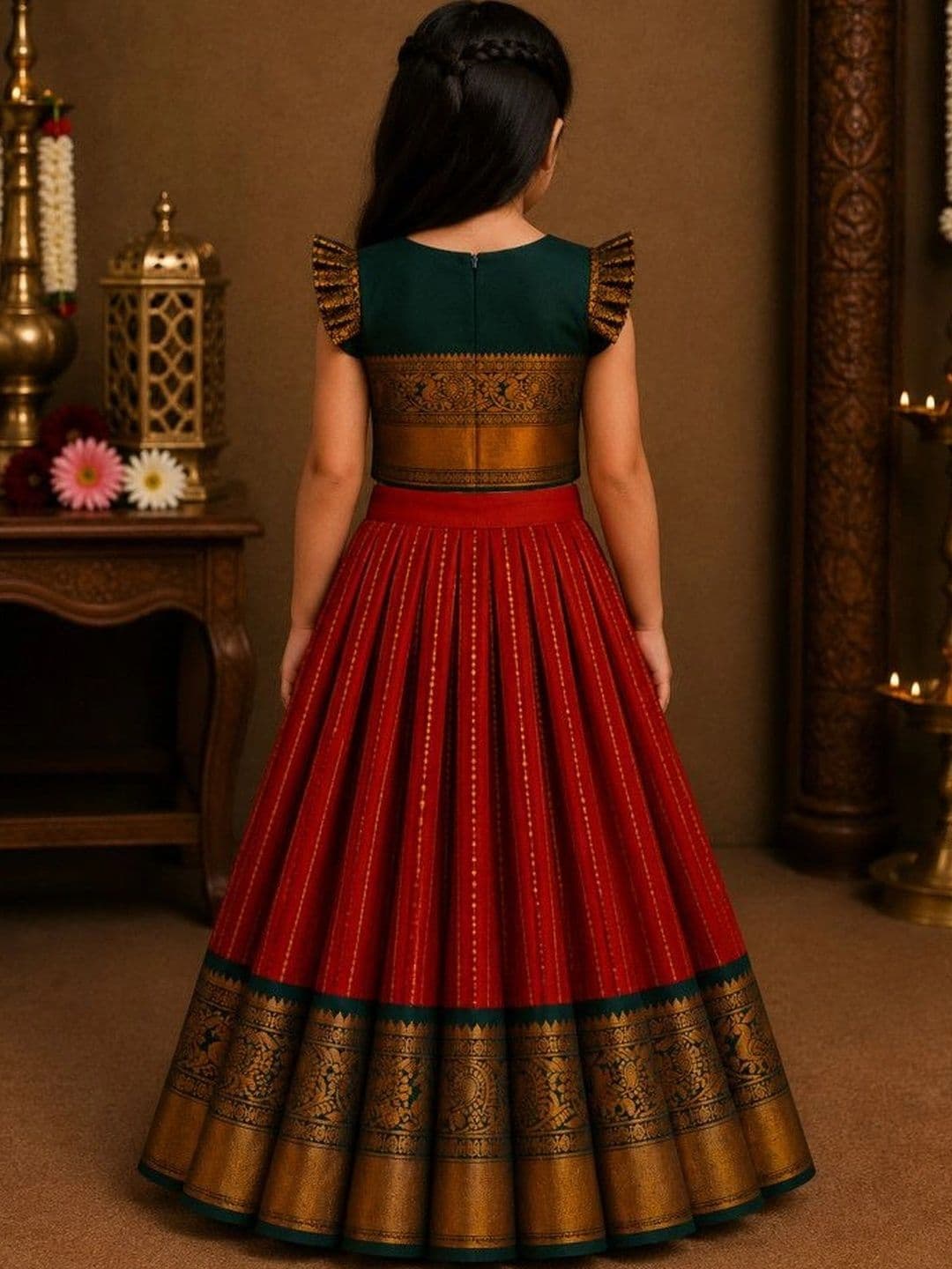 amzira Girls Ready to Wear Lehenga & thumbnail 3