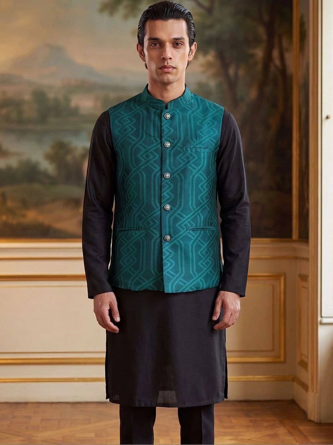 House of Pataudi Jacquard Woven Design Koti thumbnail 4