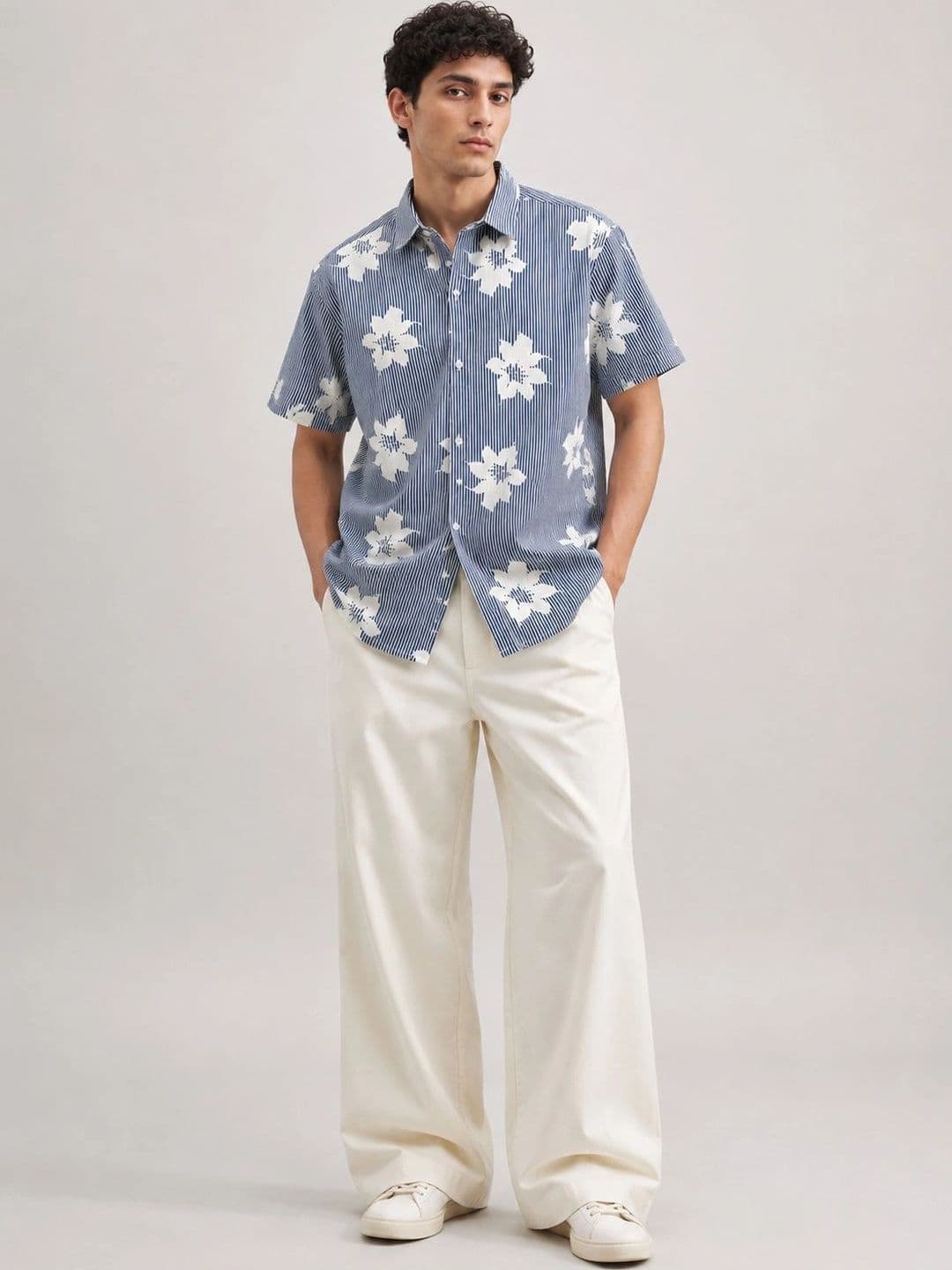 THE OLD MONKEY CO Men Floral Printed Casual Shirt thumbnail 4