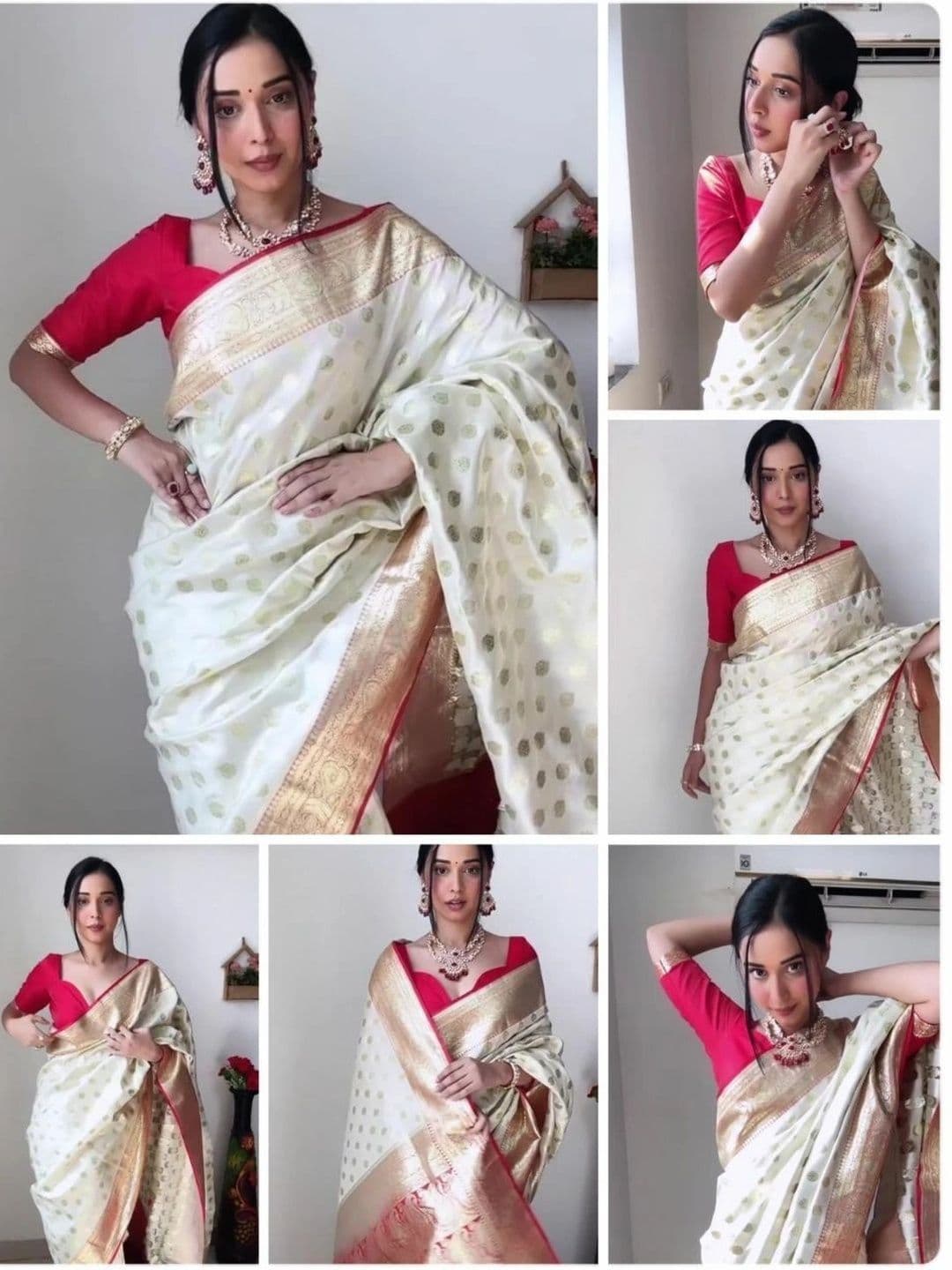 YASHASVI FASHION Woven Design Zari Art Silk Banarasi Saree thumbnail 5