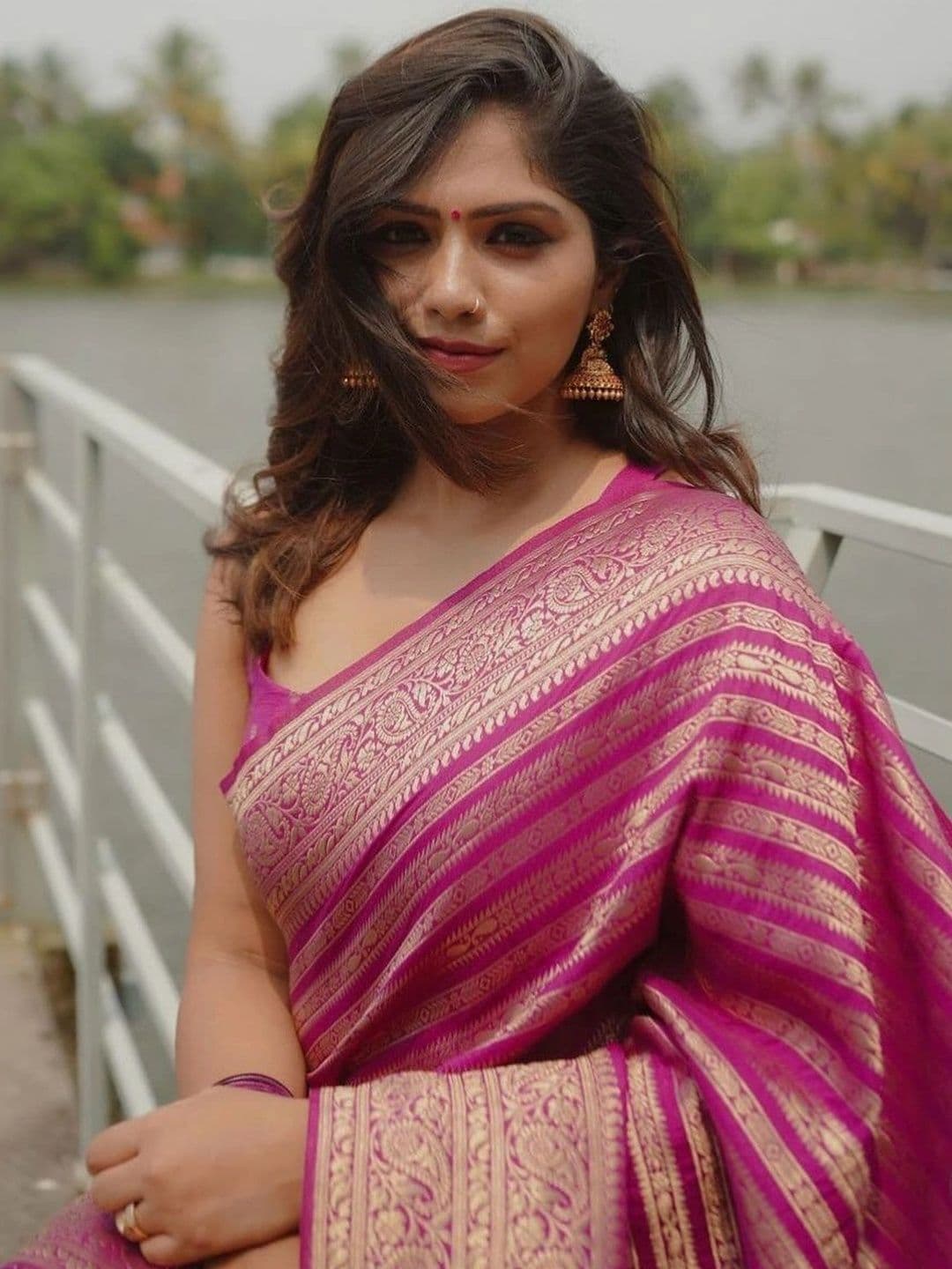 revika Woven Design Zari Art Silk Designer Kanjeevaram Saree thumbnail 4
