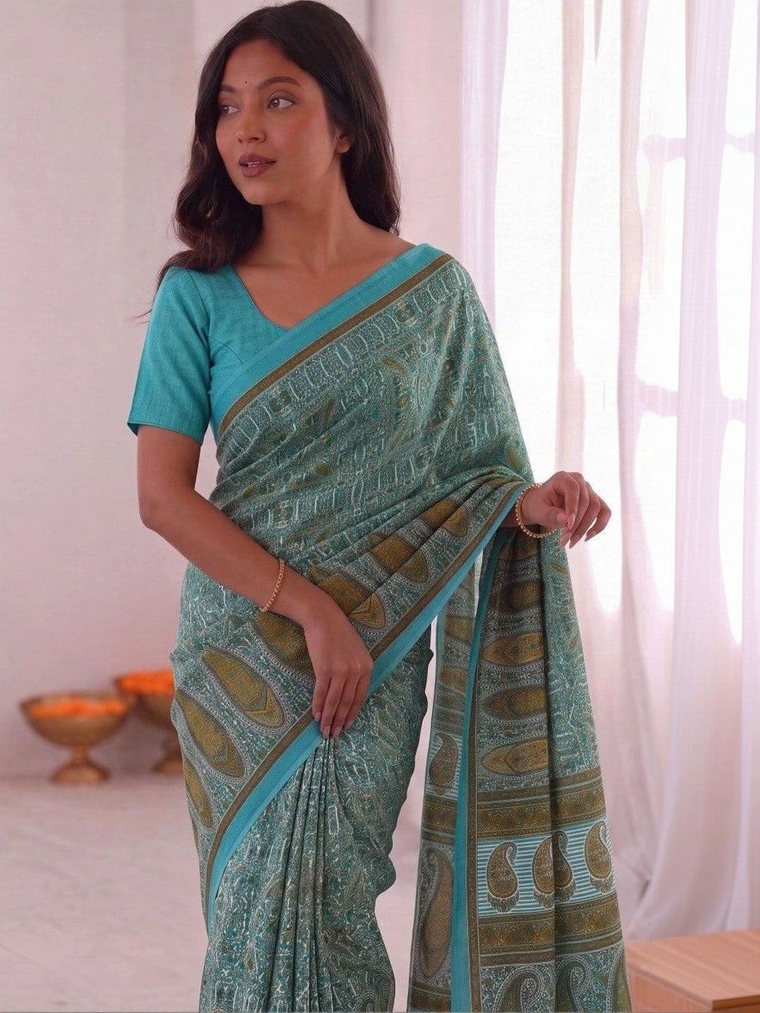 POSHKALA Silk Cotton Saree thumbnail 2
