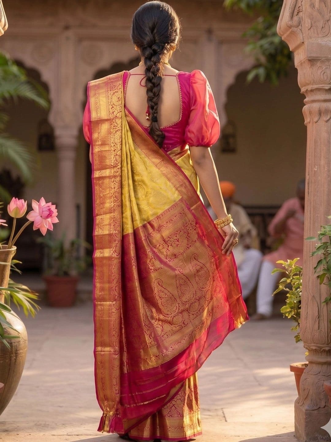 ZARA STAR Woven Design Zari Art Silk Banarasi Saree thumbnail 7