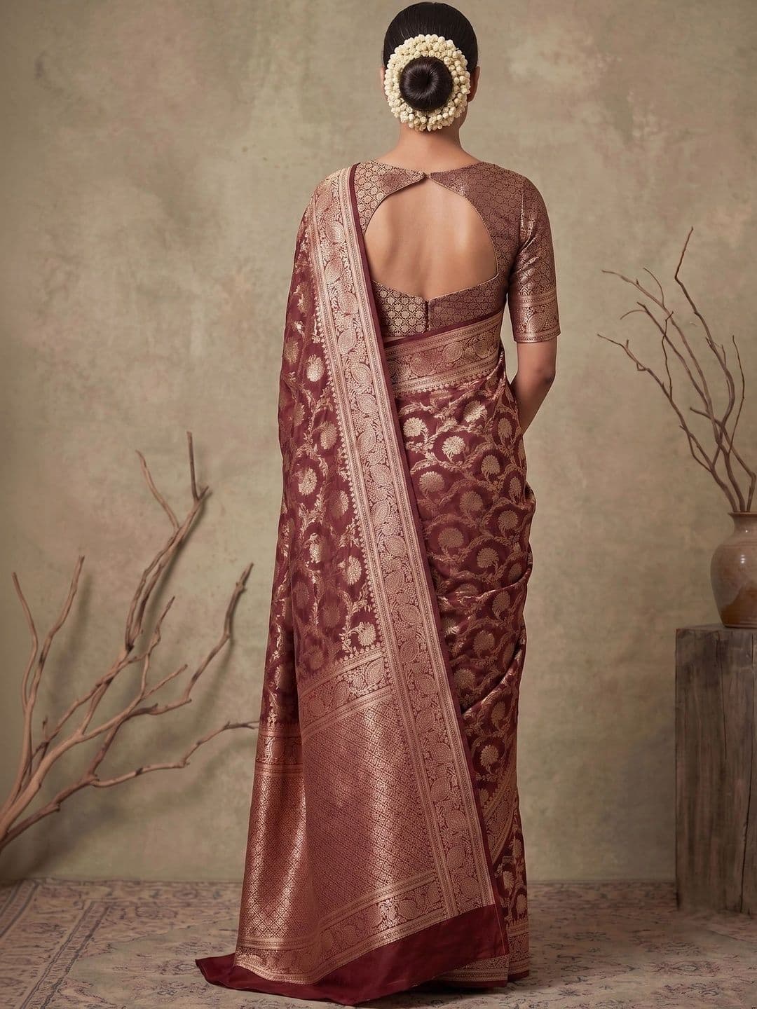 FINFOL Woven Design Zari Art Silk Banarasi Saree thumbnail 3