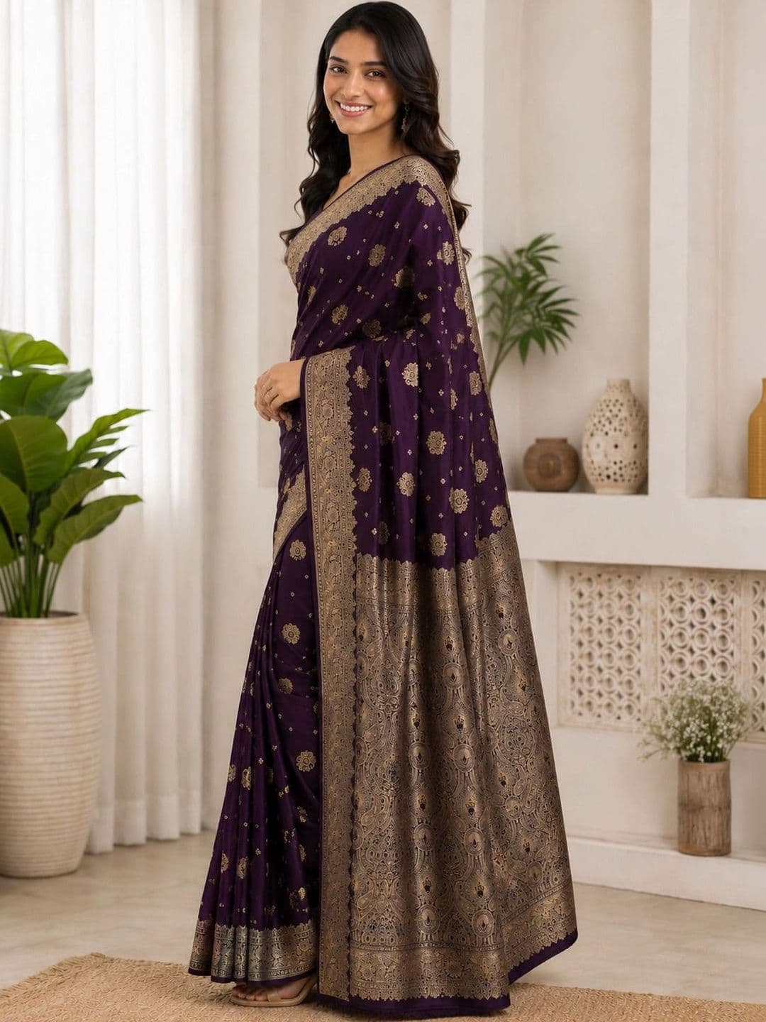 MEHARIKA Woven Design Zari Art Silk Banarasi Saree thumbnail 2