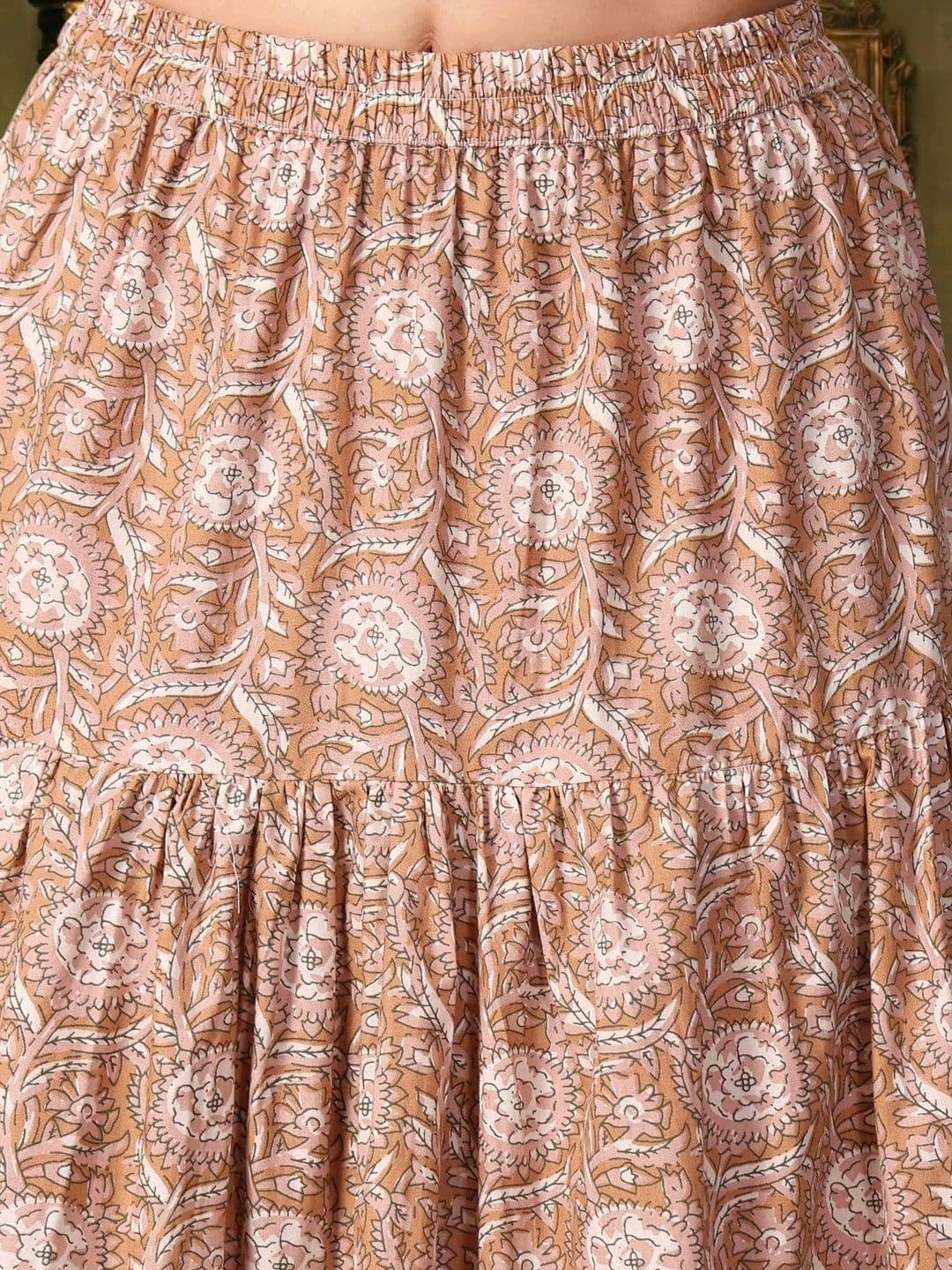 House of Sakhhi Women Floral Maxi Tiered Skirt thumbnail 5