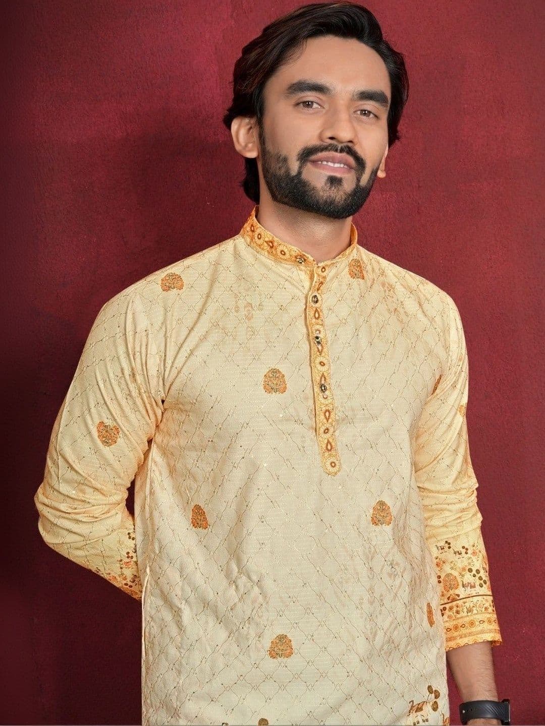 CHARLOTTE GRACIOUS Men Ethnic Motifs Printed Kurta thumbnail 5