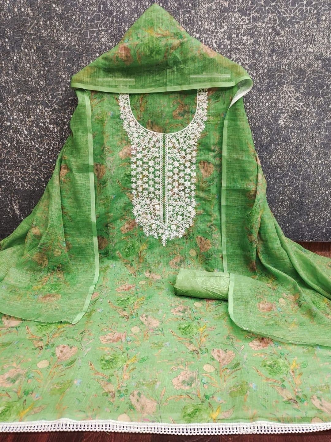 F 13 STUDIO Pure Cotton Unstitched Dress Material thumbnail 4