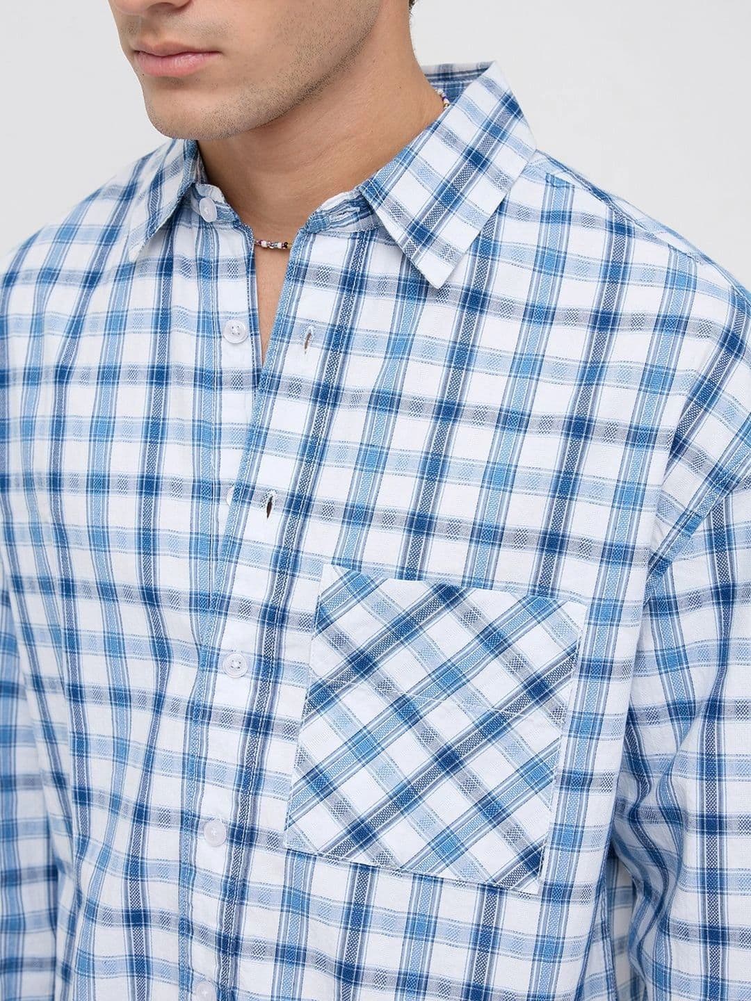 VASTRADO Men Classic Boxy Checked Casual Shirt thumbnail 3