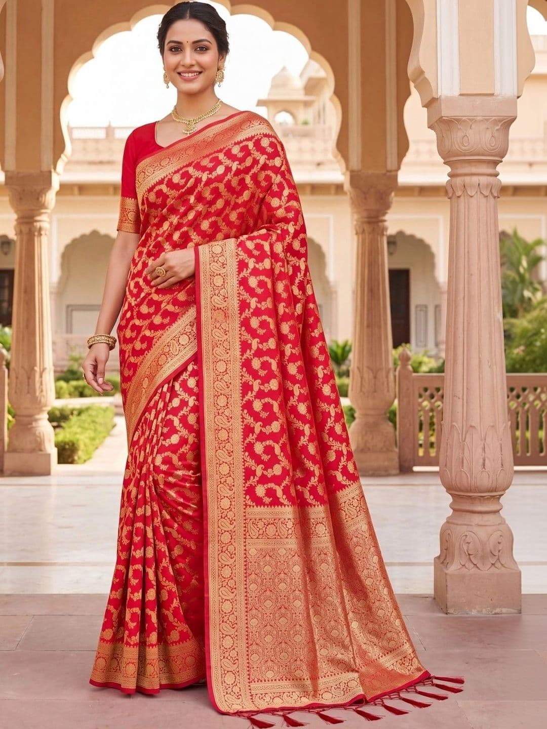 KALINI Zari Banarasi Saree thumbnail 2