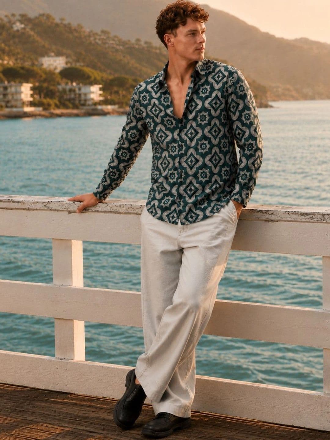 THE OLD MONKEY CO Men Printed Casual Shirt thumbnail 5