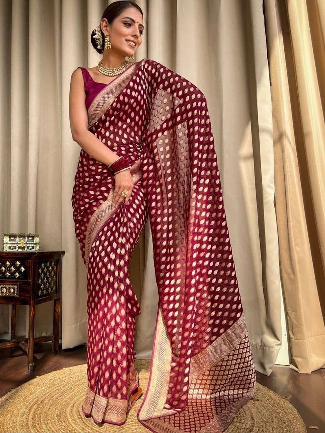 revika Woven Design Zari Art Silk Designer Kanjeevaram Saree - view 1