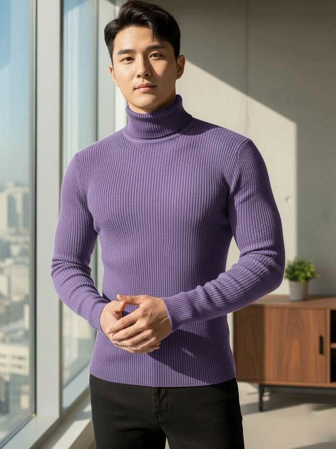 Badlook Men Ribbed Woollen Pullover - view 1