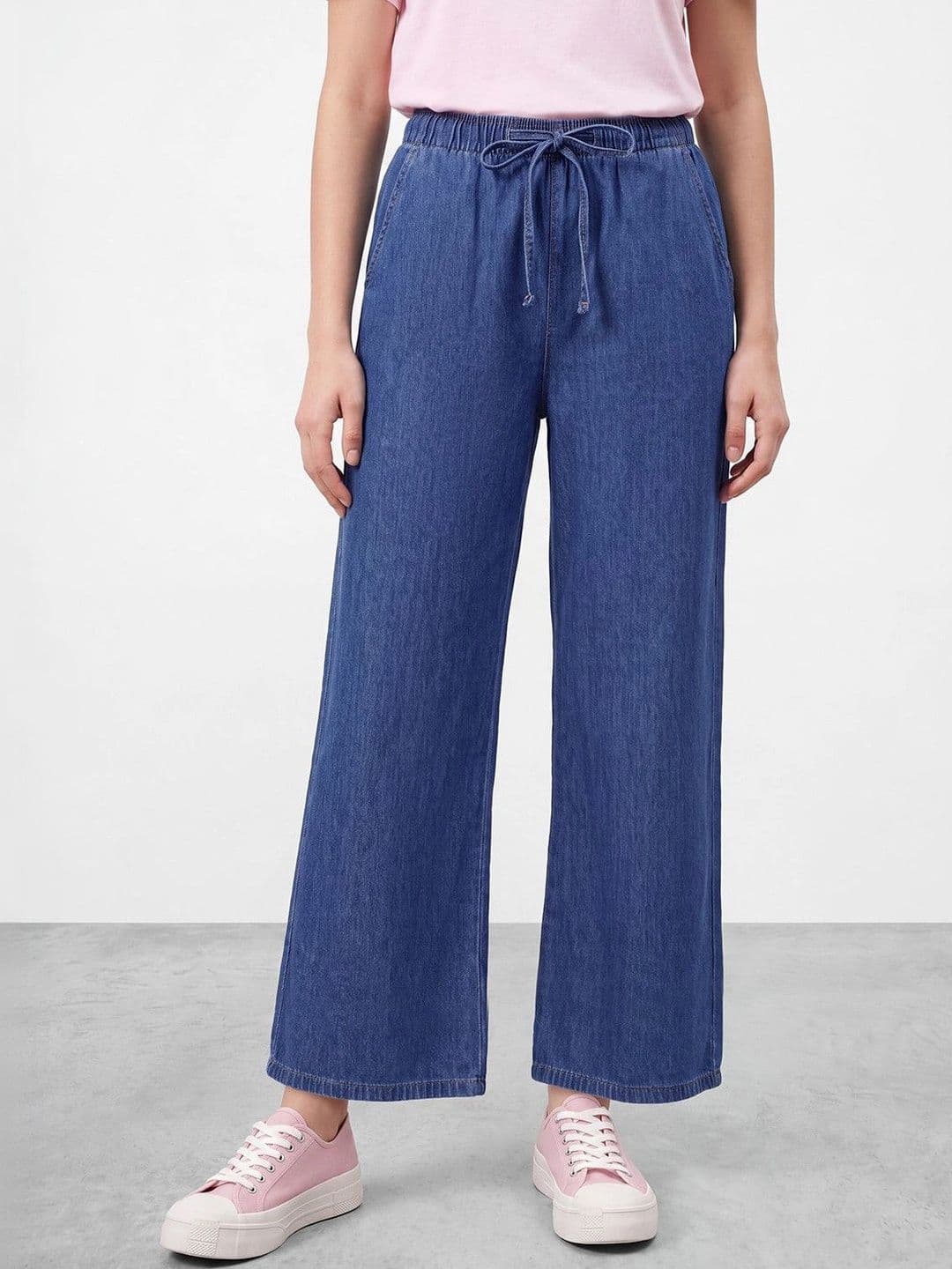 R&B Women Wide Leg Mid-Rise Jeans - view 1