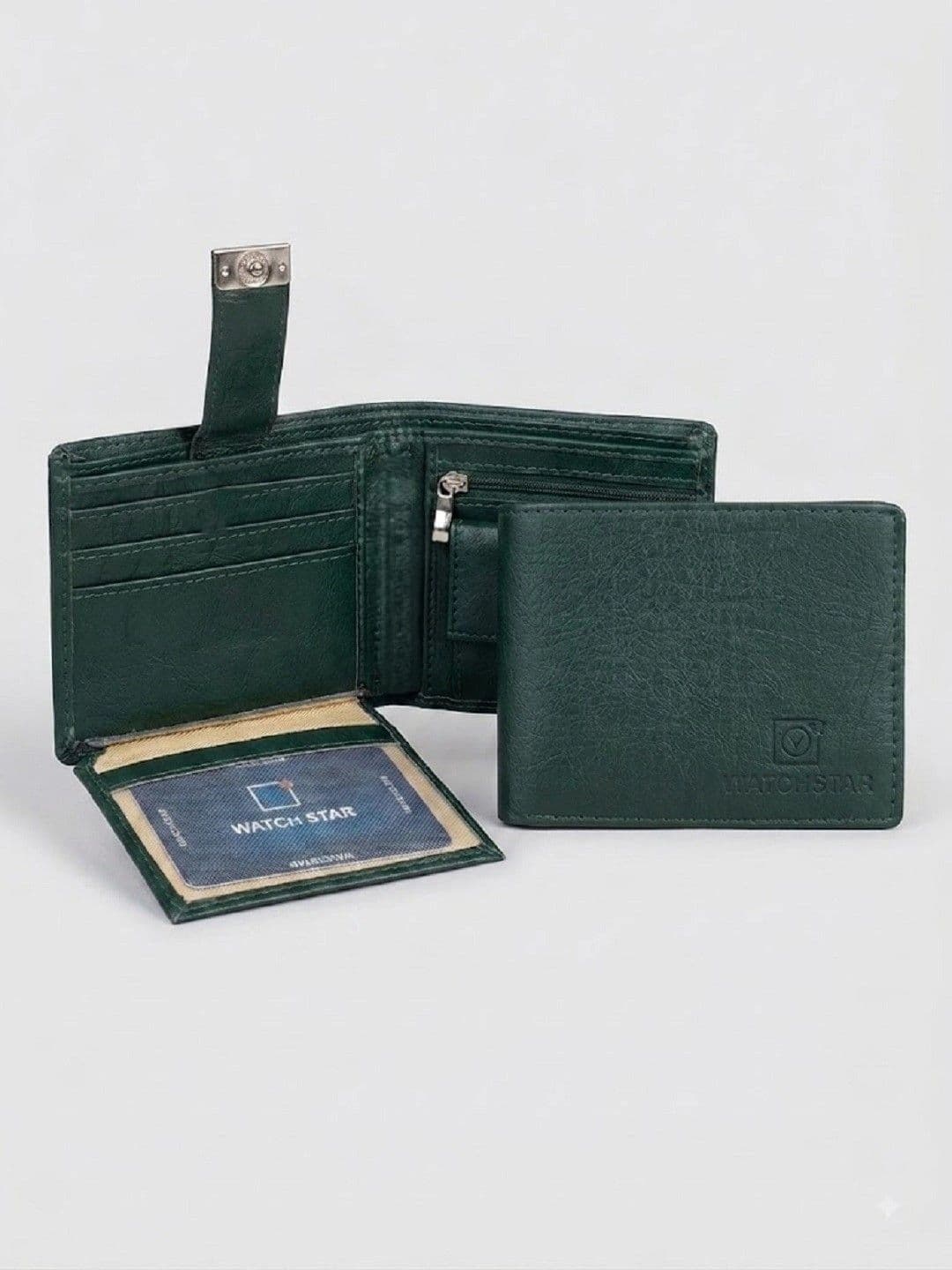 WATCHSTAR Men Textured Leather Two Fold Wallet thumbnail 4