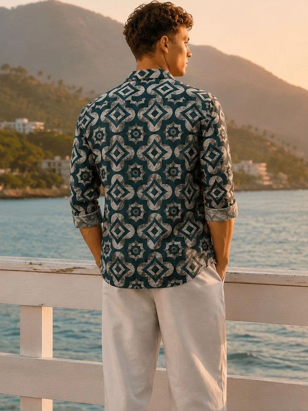 THE OLD MONKEY CO Men Printed Casual Shirt thumbnail 4