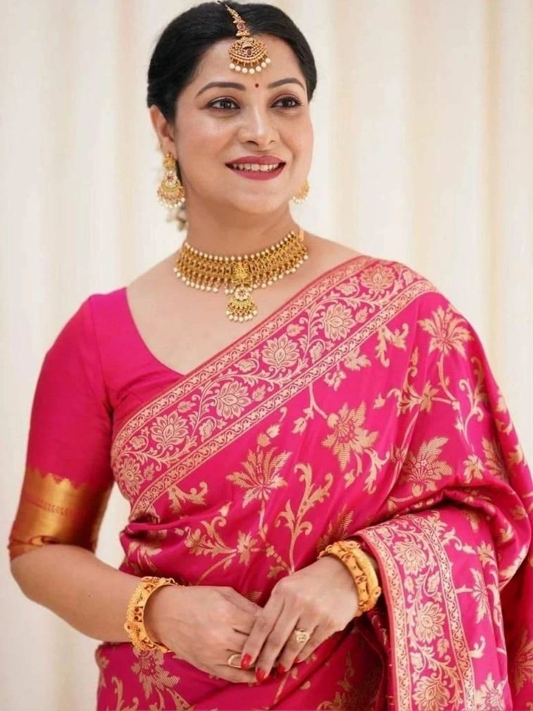 nejadhari tax Woven Design Zari Art Silk Banarasi Saree thumbnail 2