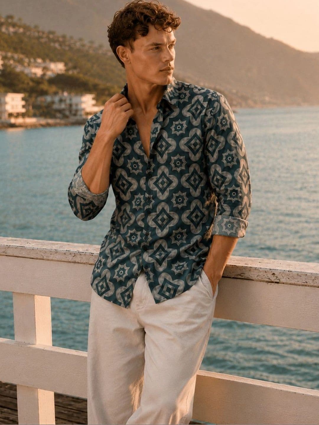 THE OLD MONKEY CO Men Printed Casual Shirt thumbnail 3