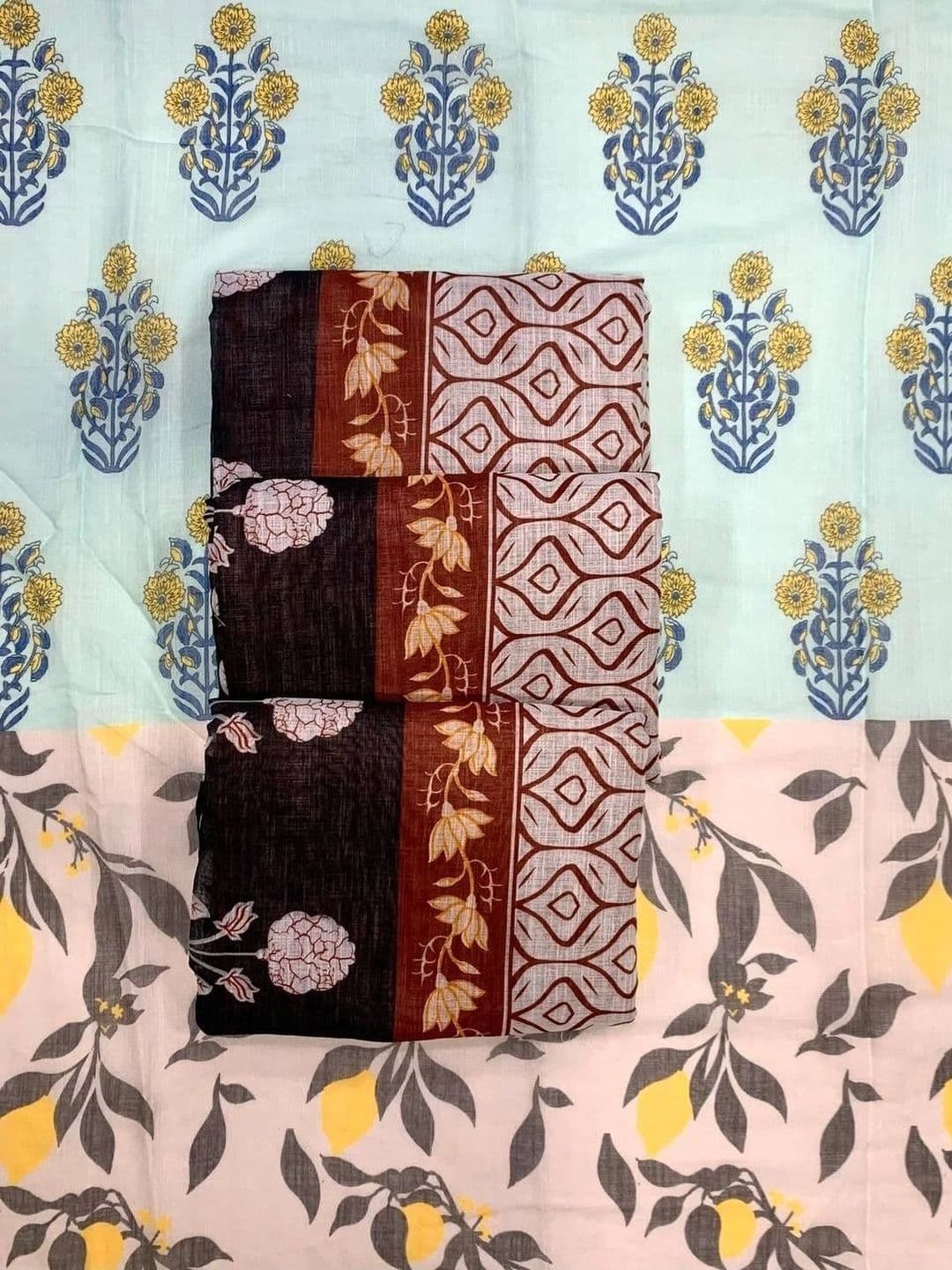 FINFOL Woven Design Zari Linen Blend Saree thumbnail 5