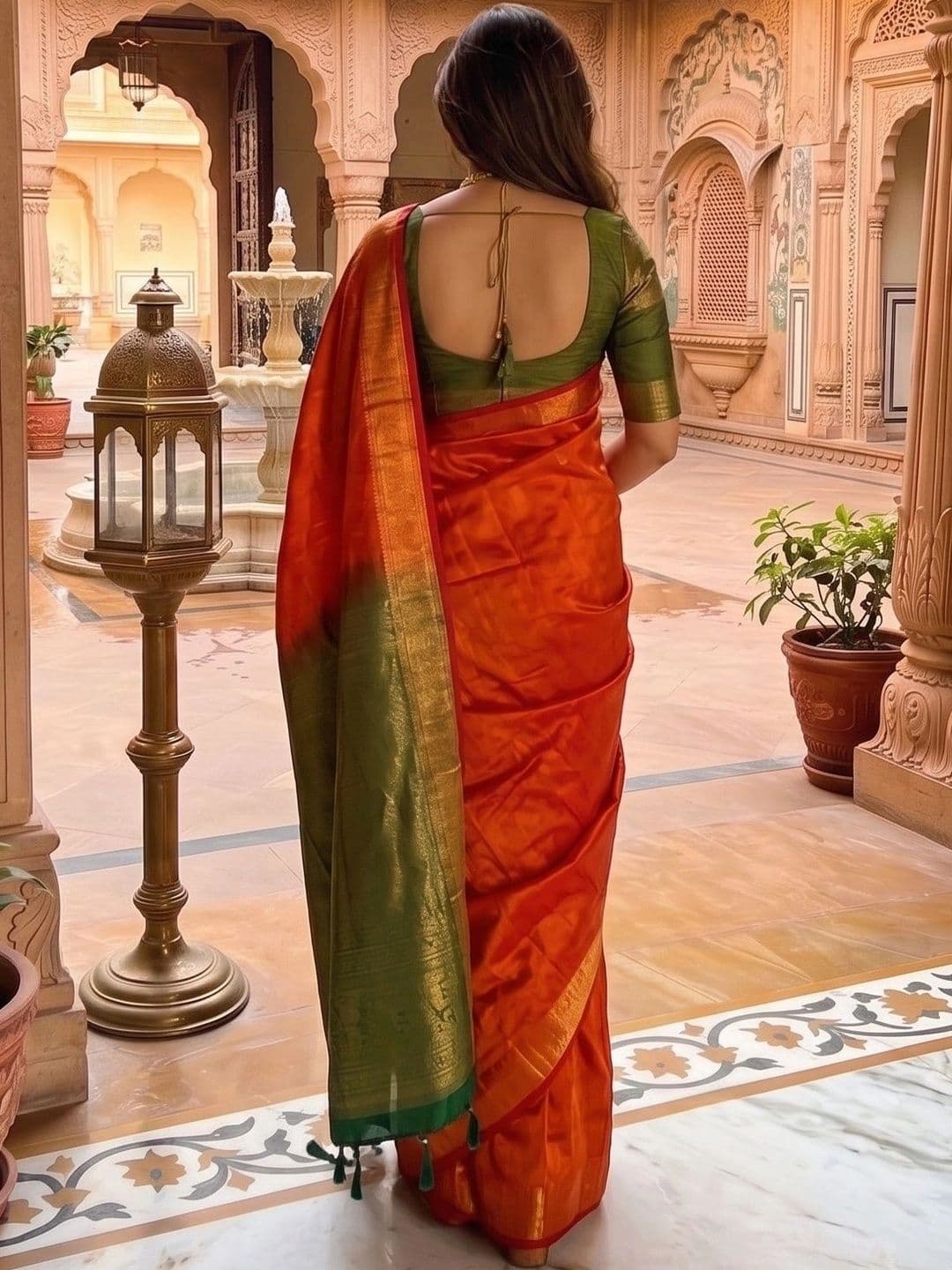AmiFashion Women Woven Design Zari Art Silk Banarasi Saree thumbnail 5