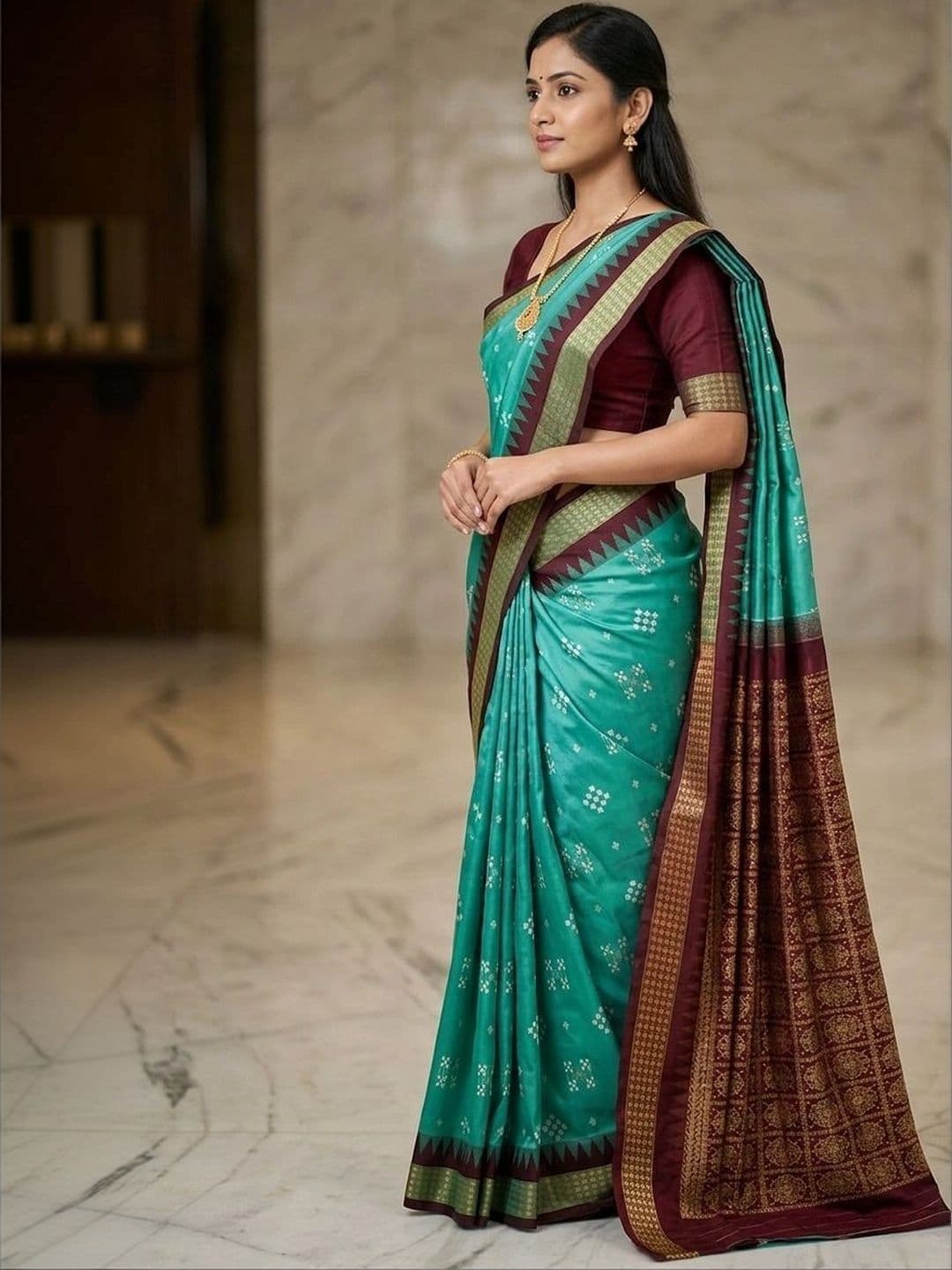Urban Silk Saree Ethnic Motifs Woven Design Zari Art Silk Sambalpuri Sarees thumbnail 4