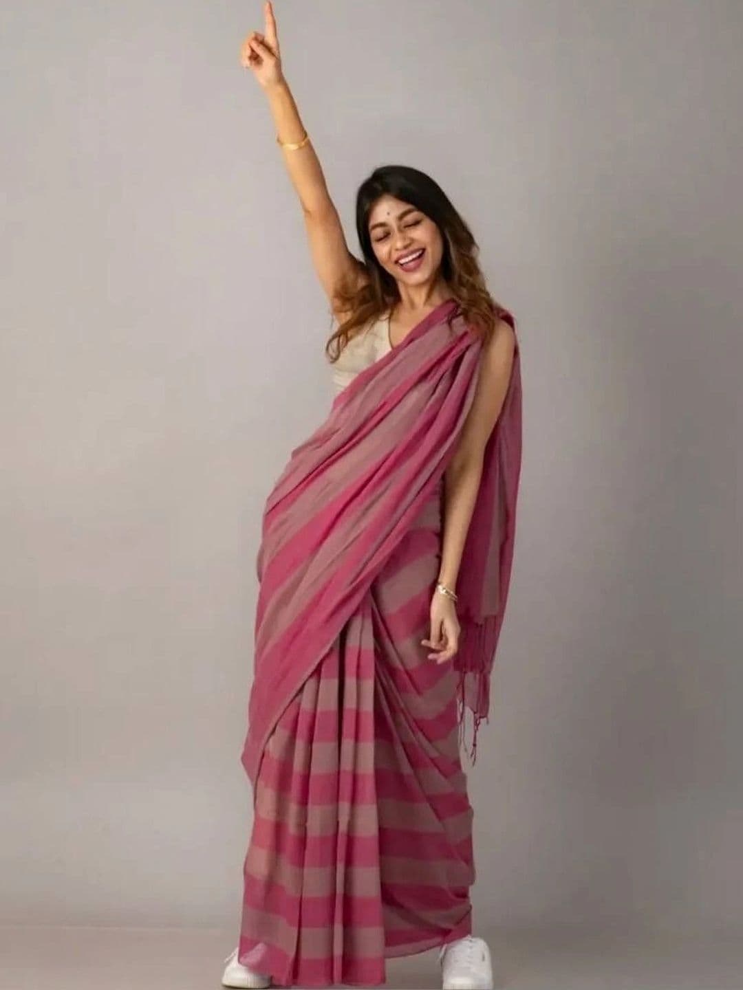 nejadhari tax Woven Design Zari Linen Blend Saree thumbnail 5