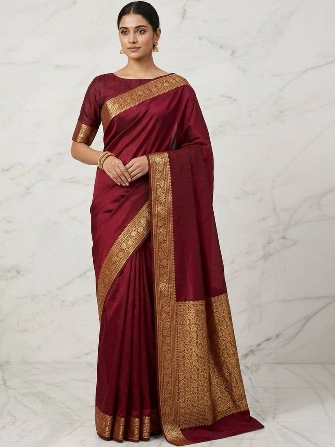 Urban Silk Saree Zari Art Silk Banarasi Sarees thumbnail 3