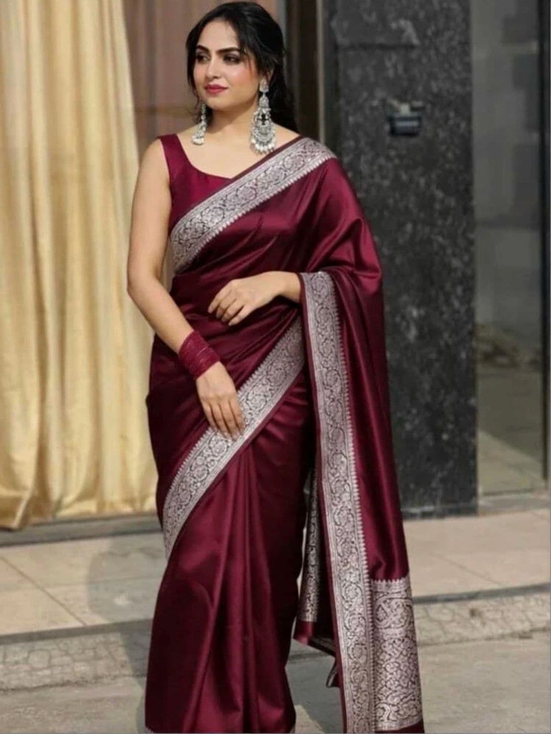 Urban Silk Saree Woven Design Zari Art Silk Banarasi Sarees thumbnail 4