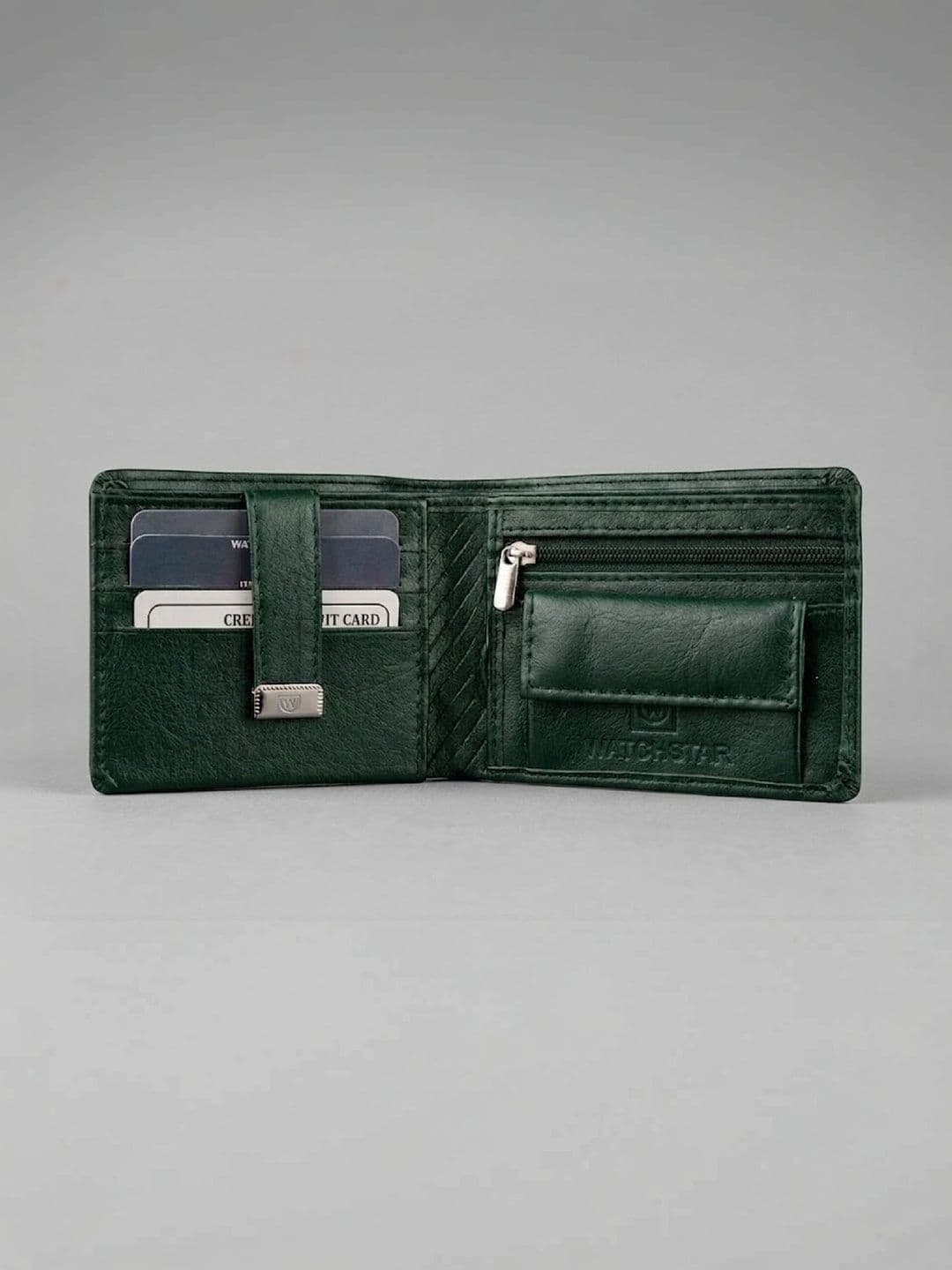 WATCHSTAR Men Textured Leather Two Fold Wallet thumbnail 7